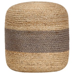 Handmade gray pouf 40x45 cm jute by , Ottomans - Ref: Foro24-248077, Price: 88,99 €, Discount: %