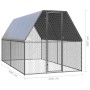 Galvanized steel chicken coop cage 2x4x2 m by , Cages and habitats for small animals - Ref: Foro24-3278803, Price: 262,27 €, ...