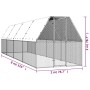 Galvanized steel chicken coop cage 2x8x2 m by , Cages and habitats for small animals - Ref: Foro24-3278815, Price: 440,77 €, ...