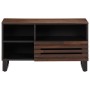 Solid mango wood TV stand in brown, 80x34x46 cm by , CD and DVD storage - Ref: Foro24-377521, Price: 120,99 €, Discount: %