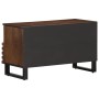 Solid mango wood TV stand in brown, 80x34x46 cm by , CD and DVD storage - Ref: Foro24-377521, Price: 120,99 €, Discount: %