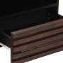 Solid mango wood TV stand in brown, 80x34x46 cm by , CD and DVD storage - Ref: Foro24-377521, Price: 120,99 €, Discount: %