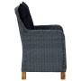 Garden chairs with cushions 2 pcs dark gray synthetic rattan by vidaXL, Garden chairs - Ref: Foro24-313316, Price: 264,46 €, ...