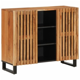 Solid acacia wood sideboard 90x34x75 cm by , Lockers and storage cabinets - Ref: Foro24-377575, Price: 158,05 €, Discount: %