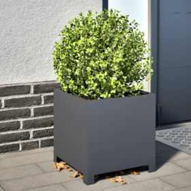 Pflanzgefäß aus anthrazitgrauem Stahl 40x40x40 cm von , Töpfe und Pflanzgefäße - Ref: Foro24-851203, Preis: 63,99 €, Rabatt: %