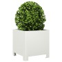 White steel hexagonal planter 30x30x30 cm by , Pots and planters - Ref: Foro24-851187, Price: 45,90 €, Discount: %