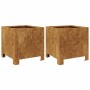 2 rusted steel planters 30x30x30 cm by , Pots and planters - Ref: Foro24-851198, Price: 67,99 €, Discount: %