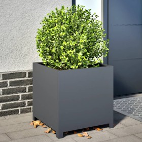 Pflanzgefäß aus anthrazitgrauem Stahl 50x50x50 cm von , Töpfe und Pflanzgefäße - Ref: Foro24-851215, Preis: 84,28 €, Rabatt: %