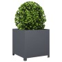 Anthracite grey steel planter 50x50x50 cm by , Pots and planters - Ref: Foro24-851215, Price: 84,28 €, Discount: %