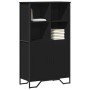 Tall black engineered wood sideboard 79.5x35.5x137.5 cm by , Sideboards - Ref: Foro24-3295307, Price: 164,08 €, Discount: %