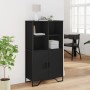 Tall black engineered wood sideboard 79.5x35.5x137.5 cm by , Sideboards - Ref: Foro24-3295307, Price: 164,08 €, Discount: %