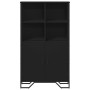 Tall black engineered wood sideboard 79.5x35.5x137.5 cm by , Sideboards - Ref: Foro24-3295307, Price: 164,08 €, Discount: %