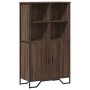 Tall brown oak veneer wooden sideboard 79.5x35.5x137.5 cm by , Sideboards - Ref: Foro24-3295311, Price: 174,99 €, Discount: %