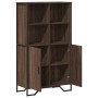 Aparador alto madera ingeniería marrón roble 79,5x35,5x137,5 cm de , Aparadores - Ref: Foro24-3295311, Precio: 165,94 €, Desc...