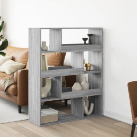 Raumteiler aus Sonoma-Grau-Holz 100x33x125,5 cm von , Bücherregale und Regale - Ref: Foro24-3309488, Preis: 124,99 €, Rabatt: %