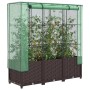 Raised bed with greenhouse cover in rattan look 120x40x138 cm by , Pots and planters - Ref: Foro24-4015801, Price: 87,92 €, D...