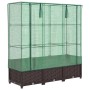 Raised bed with greenhouse cover in rattan look 120x40x138 cm by , Pots and planters - Ref: Foro24-4015801, Price: 87,92 €, D...