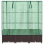 Raised bed with greenhouse cover in rattan look 120x40x138 cm by , Pots and planters - Ref: Foro24-4015801, Price: 87,92 €, D...