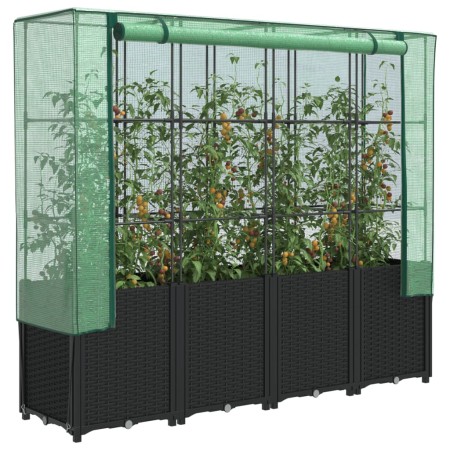 Garden bed with greenhouse cover in rattan look 160x40x153 cm by , Pots and planters - Ref: Foro24-4015817, Price: 141,38 €, ...