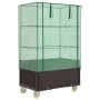 Raised bed with greenhouse cover in rattan look 80x50x182 cm by , Pots and planters - Ref: Foro24-4015808, Price: 124,86 €, D...