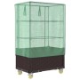 Raised bed with greenhouse cover in rattan look 80x50x182 cm by , Pots and planters - Ref: Foro24-4015808, Price: 124,86 €, D...