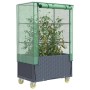 Raised bed with greenhouse cover in rattan look 80x50x182 cm by , Pots and planters - Ref: Foro24-4015836, Price: 124,86 €, D...