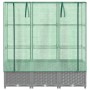 Raised bed with greenhouse cover in rattan look 120x40x138 cm by , Pots and planters - Ref: Foro24-4015857, Price: 87,92 €, D...