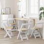 Folding dining chairs 4 pcs Crown white pine wood by , Folding stools and chairs - Ref: Foro24-4013436, Price: 168,99 €, Disc...