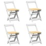 Folding dining chairs 4 pcs Crown white pine wood by , Folding stools and chairs - Ref: Foro24-4013436, Price: 168,99 €, Disc...