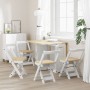 Folding dining chairs 4 pcs Crown white pine wood by , Folding stools and chairs - Ref: Foro24-4013436, Price: 168,99 €, Disc...