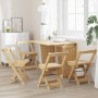 Folding dining chairs 4 pcs Crown pine wood brown wax by , Folding stools and chairs - Ref: Foro24-4013434, Price: 158,04 €, ...