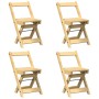 Folding dining chairs 4 pcs Crown pine wood brown wax by , Folding stools and chairs - Ref: Foro24-4013434, Price: 158,04 €, ...