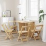 Folding dining chairs 4 pcs Crown pine wood brown wax by , Folding stools and chairs - Ref: Foro24-4013434, Price: 158,04 €, ...