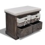 Paulownia wood storage bench in brown 62x33x42 cm by , Benches for halls and storage - Ref: Foro24-240791, Price: 122,46 €, D...