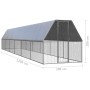 Galvanized steel chicken coop cage 2x12x2 m by , Cages and habitats for small animals - Ref: Foro24-3278807, Price: 522,03 €,...