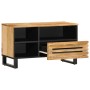 Mueble de TV madera maciza de mango rugosa 80x34x46 cm de , Almacenamiento para CD y DVD - Ref: Foro24-377519, Precio: 118,99...