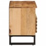 Solid rough mango wood TV stand 80x34x46 cm by , CD and DVD storage - Ref: Foro24-377519, Price: 118,99 €, Discount: %