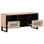 Mueble de TV madera maciza de mango 100x34x46 cm de , Almacenamiento para CD y DVD - Ref: Foro24-377527, Precio: 136,40 €, De...