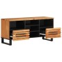 Solid acacia wood TV stand 100x34x46 cm by , CD and DVD storage - Ref: Foro24-377525, Price: 153,99 €, Discount: %