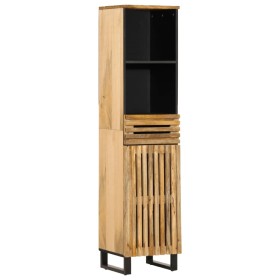 Solid rough mango wood sideboard 38x34x160 cm by , Lockers and storage cabinets - Ref: Foro24-377544, Price: 152,53 €, Discou...