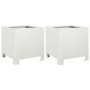 2 white steel planters 30x30x30 cm by , Pots and planters - Ref: Foro24-851188, Price: 72,56 €, Discount: %