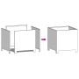 2 white steel planters 30x30x30 cm by , Pots and planters - Ref: Foro24-851188, Price: 72,56 €, Discount: %