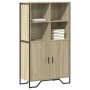 Tall Sonoma oak veneer wood sideboard 79.5x35.5x137.5 cm by , Sideboards - Ref: Foro24-3295308, Price: 149,53 €, Discount: %