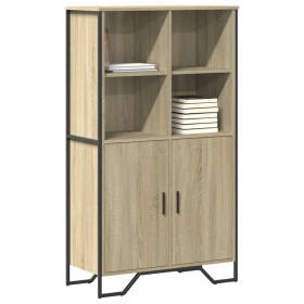 Tall Sonoma oak veneer wood sideboard 79.5x35.5x137.5 cm by , Sideboards - Ref: Foro24-3295308, Price: 169,99 €, Discount: %