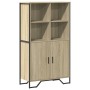 Aparador alto madera ingeniería roble Sonoma 79,5x35,5x137,5 cm de , Aparadores - Ref: Foro24-3295308, Precio: 149,53 €, Desc...