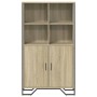 Aparador alto madera ingeniería roble Sonoma 79,5x35,5x137,5 cm de , Aparadores - Ref: Foro24-3295308, Precio: 149,53 €, Desc...