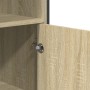 Aparador alto madera ingeniería roble Sonoma 79,5x35,5x137,5 cm de , Aparadores - Ref: Foro24-3295308, Precio: 149,53 €, Desc...