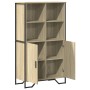 Aparador alto madera ingeniería roble Sonoma 79,5x35,5x137,5 cm de , Aparadores - Ref: Foro24-3295308, Precio: 149,53 €, Desc...