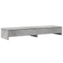 Soporte de monitor cajones madera gris hormigón 100x27x15 cm de , Bases y elevadores para ordenadores - Ref: Foro24-854673, P...