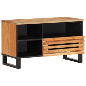 Mueble de TV madera maciza de acacia 80x34x46 cm de , Almacenamiento para CD y DVD - Ref: Foro24-377520, Precio: 118,99 €, De...